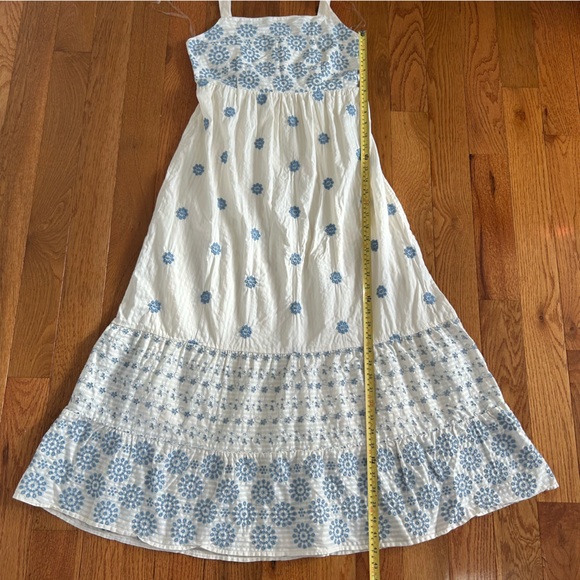 American Eagle Outfitters Blue and Off-White Floral Maxi Dress L - Picture 10 of 16